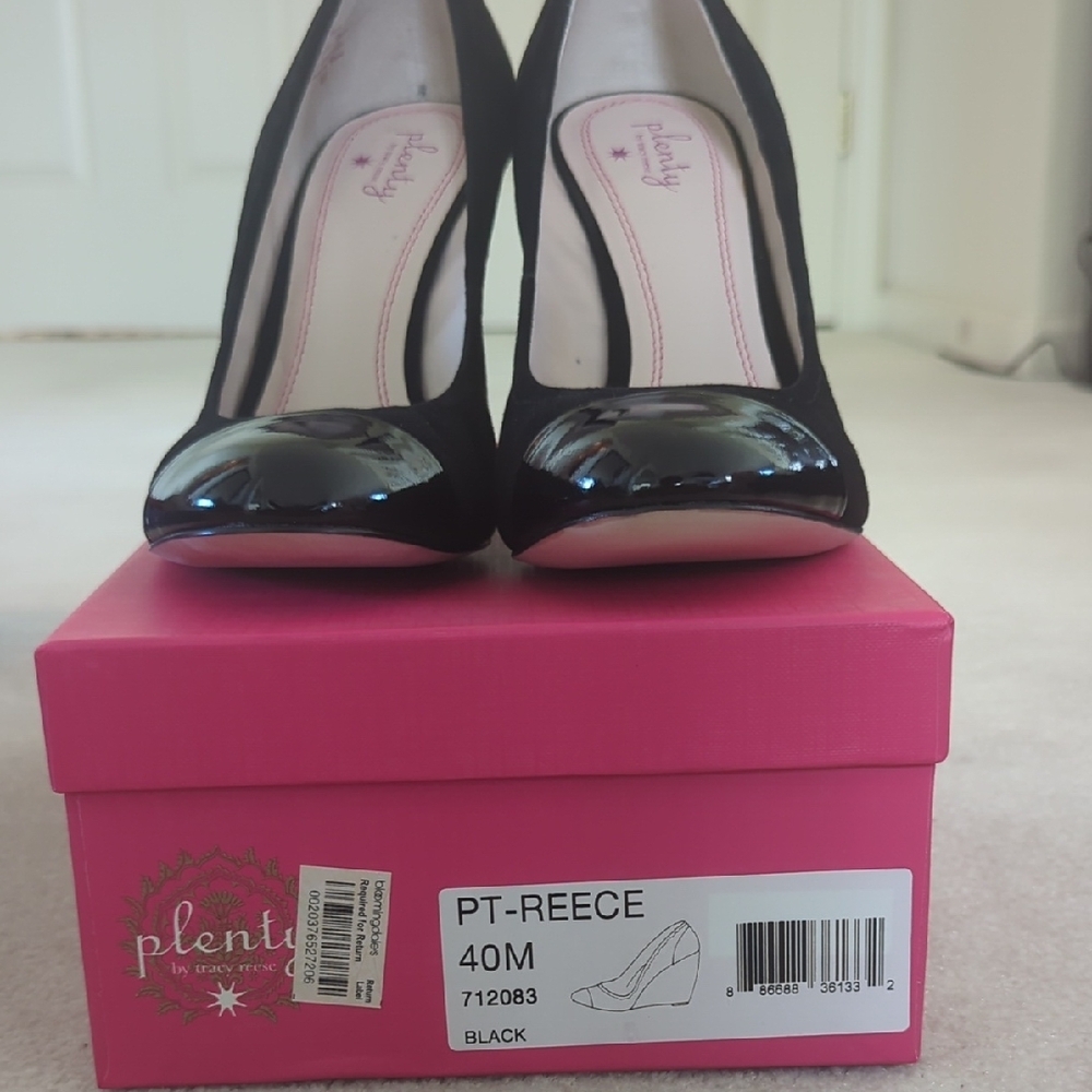 Plenty Black Women's Wedges Teacu Reese